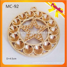 MC92 Kundenspezifische runde Form Kleidungsstück Stern Metall Zubehör für Metall Tag